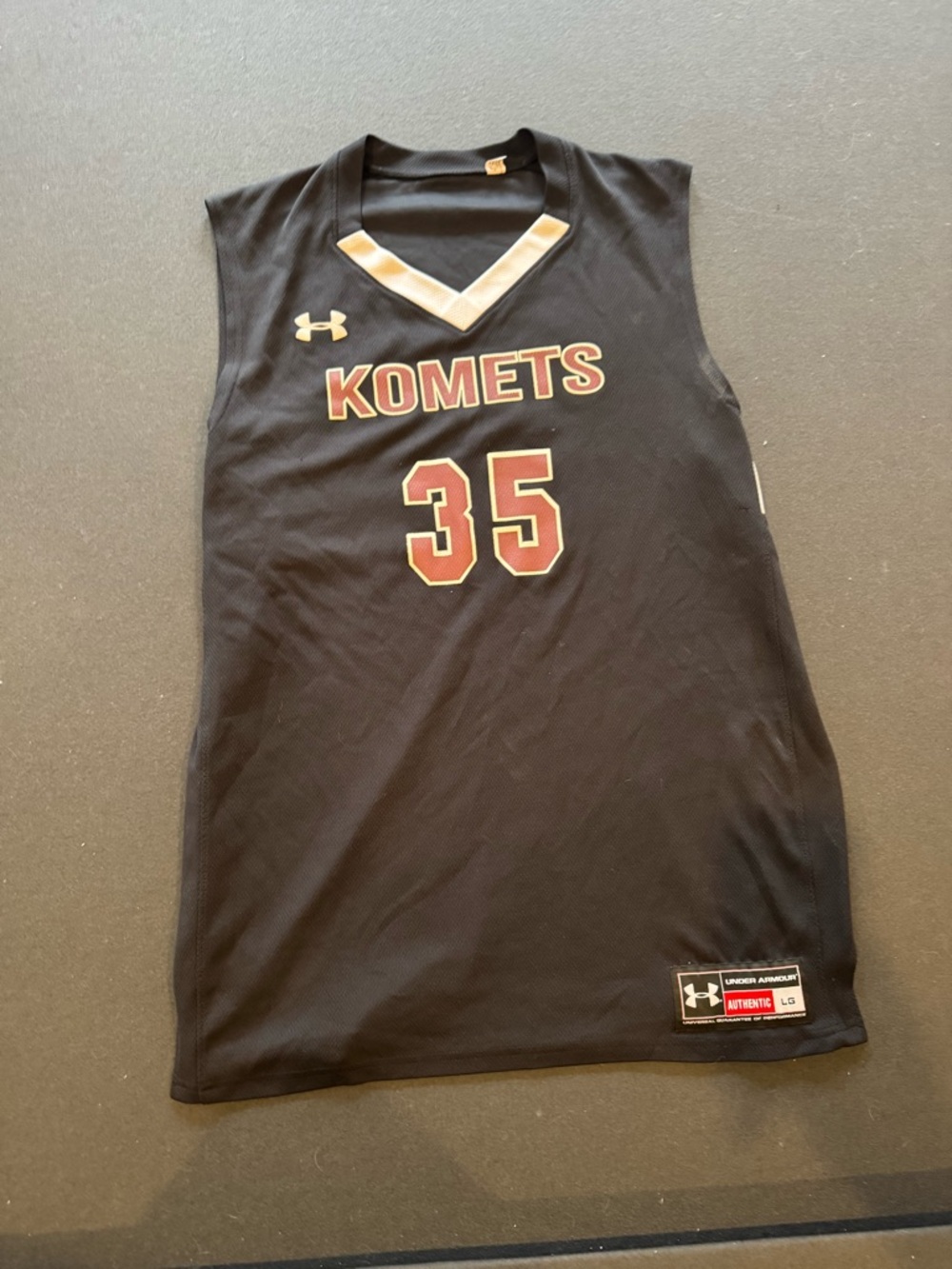 Under Armour Black Komets Basketball Jersey #35